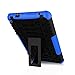 Windrew Hybrid Heavy Duty Armor Protection Cover [Anti Slip] [Built-In Kickstand] Skin Case For Amazon Fire 7 5th Generation 2015 Release Tablet + Screen Protector and Stylus Pen (Black/Blue)