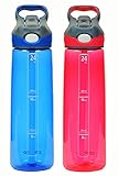 Contigo Autospout Addison Water Bottle, Watermelon 24 Oz (Pack of 2)
