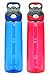 Contigo Autospout Addison Water Bottle, Watermelon 24 Oz (Pack of 2)