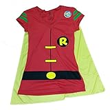 DC Comics Robin Batman Costume Licensed Graphic T-Shirt w/ Cape