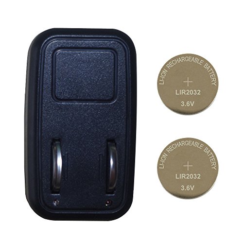 Charger+4 x Li-ion CR2032 LIR 2032 Rechargeable Button Battery Coin Cell