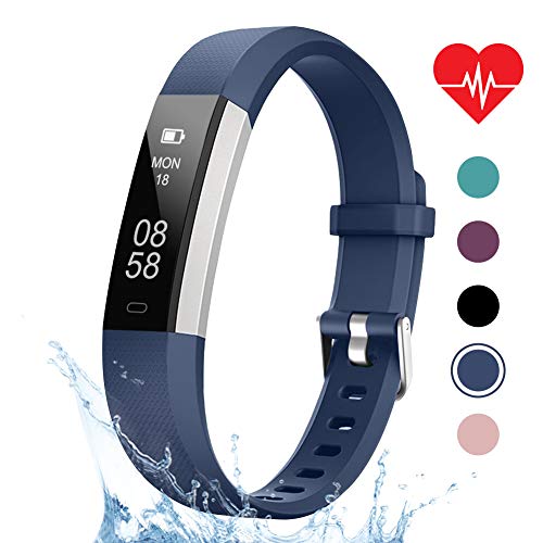 LETSCOM Fitness Tracker, Heart Rate Monitor, Pedometer Workout Tracker Smart Watch, Sleep Monitor, Step Counter, Calorie Counter, Distance Counter, IP67 Waterproof, Fitness Tracker for Kids Women Men