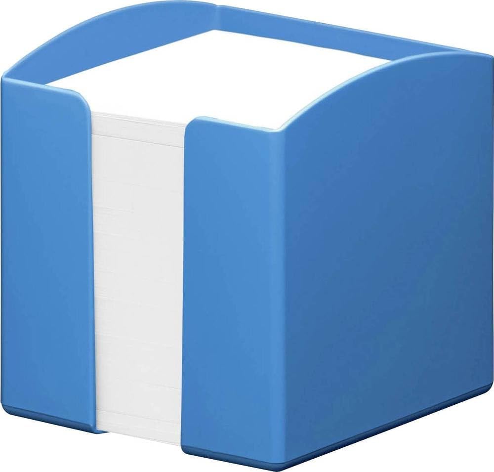 Durable Eco-Friendly Note Box - Includes 800 Sheets of Recycled Paper - Blue Angel Certified - Desktop Note Pad Holder - Blue