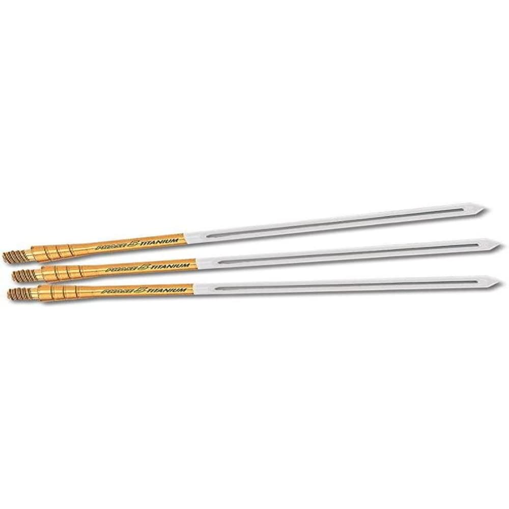 Unicorn Dart Shafts | Sigma Phase 5 | 100% Titanium Adaptor, Durable Hi-Flex Shaft | Long 74.4 mm | Golden | 3 Stems