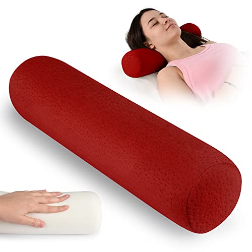 Healthex Cervical Neck roll Pillow, Memory Foam Pillow, Cylinder Round