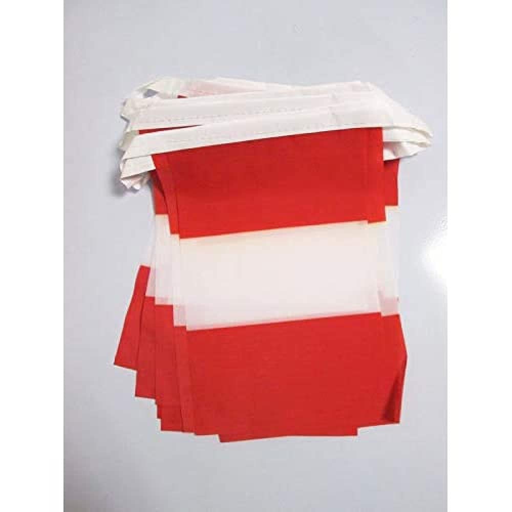 AZ FLAG Peru without arms Bunting Flag, 20 Ft Garland with 20 Small Peruan civil Flags 8'' x 6'', 100% Polyester String Pennant, 6 meters — image 1