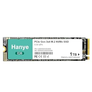 Hanye 内蔵型 SSD 1TB PCIe Gen3x4 M.2 NVMe 2280 3500MB/s 3D NAND E26 国内正規品 メーカー3年保証