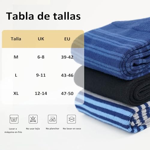 PUTUO Calcetines Hombre de Viscosa de Bambú: Calcetin Sin Costuras para Hombre – Transpirables & Puño Cómodo para Oficina y Uso Diario 3 Pares