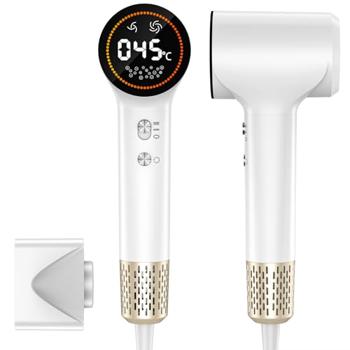 TQQ Hair Dryer, 400 Million Ion Plasma Hairdryer, Brushless Motor 110,000 RPM for Fast Drying, Professional Hair Dryer 57 dB Suitable for Travel and Home