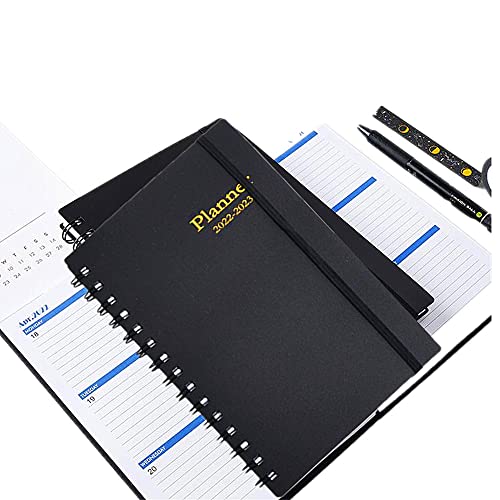 AukCherie Agenda 2022 Semanal 21x14.3 cm Agenda Scolaire 2022.1-2023.6 Agenda diaria quo vadis 2022 Páginas Notas planificador Semanal (Negro)