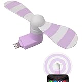 Kupx Lightning iPhone Fan With Safe Ic Inside For iPhone7plus 7 5 5s 5se 6 6s Plus iPad 4 mini Air Pro With Soft Green Silicon Safe Leaves Purple Strips