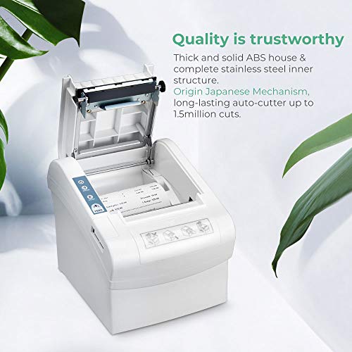 LOSRECAL Thermal Receipt Printer of 300mm/s HighSpeed Printing, Auto