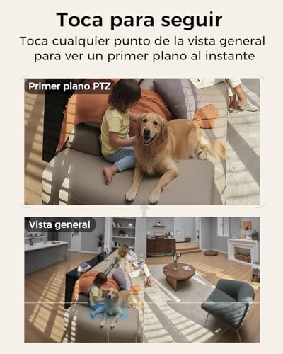 VIRTAVO XD1 Indoor WiFi Surveillance Camera 1080P Dual Lens, 2 Views in 1 Screen, Night Vision, Smart Tracking, Two-Way Audio, PTZ 360° for Baby/Pets/Home Security