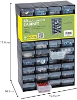 Garland 40-Drawer Plastic Storage Cabinet 27x13x41.5 cm Home Garage view 2