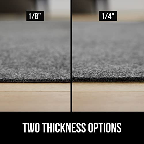 Gorilla Grip Felt and Natural Rubber Rug Pad, 1/4” Thick, 6x9 FT Protective Padding for Under