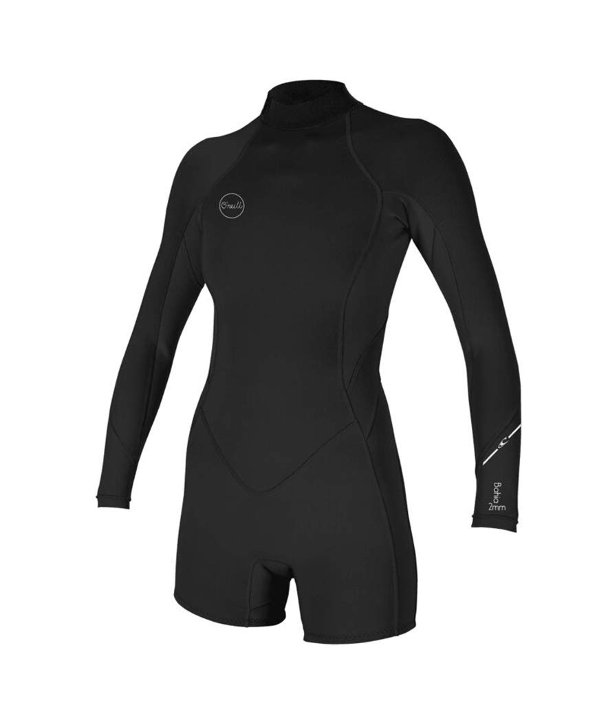 Photo 1 of O'Neill Wetsuits Women's Bahia 2/1mm Back Zip Long Sleeve Spring, Black/Black/Black, Size 8