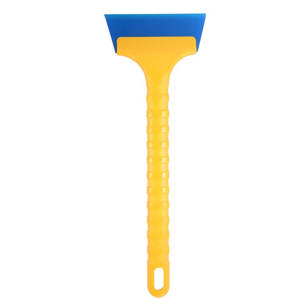 Winjun 1 PCS 34CM Length Yellow Blue Window Water Wiper Windshield Squeegee with Non-Slip Handle 1 PCS Replacement Rubber Water Blade For Auto Vinyl Wraps Household