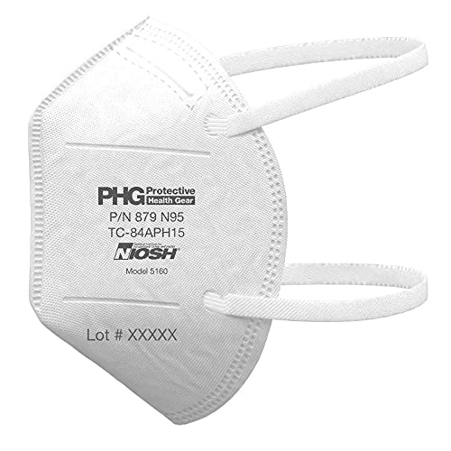 PHG PROTECTIVE HEALTH GEAR N95 Mask, NIOSH Certified, MADE IN USA