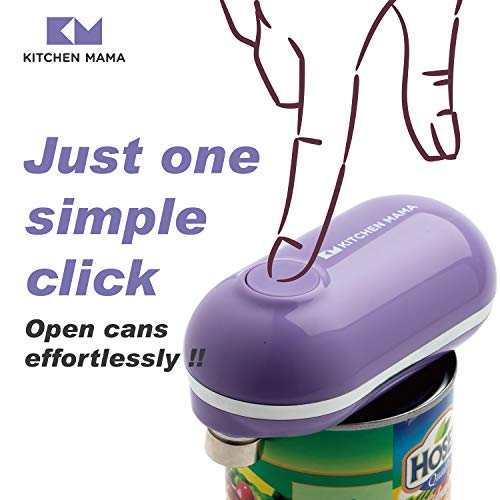 Kitchen Mama Mini Electric Can Opener Open Cans with A Simple Push of