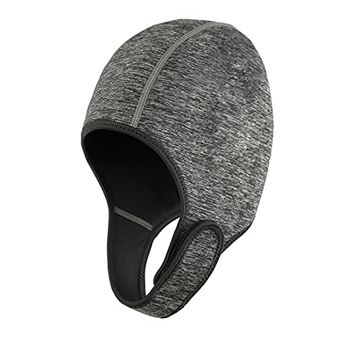 Qchomee Scuba Diving Hood 2mm Neoprene Swim Cap with Chin Strap Stretchable Wetsuit Cap Thermal Diving Hood Surfing Hood for Snorkeling Kayaking Sailing Canoeing Water Sports Cap Black, Grey