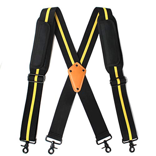 Melo Tough Tool Belt Suspenders Tool Harness for Heavy Duty Work Movable shoulder Pads, Quick