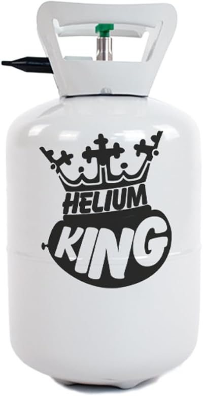 Helium King Disposable Helium Gas Canister 30 x 9" Latex Baloons 14 Foil