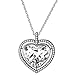 Lelekiss Halo SWAROVSKI Crystal Double Heart Pendant Necklace for Girls, Daughter, Girlfriend