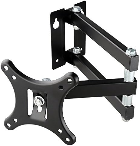 LWL Full Motion RV TV Wall Mount Bracket Low Profile for most 10-27 Inch Up to VESA 100x100 of 4K LCD LED Dell Asus Acer LG AOC 12 16 19 24 inch Small Computer Monitor Mount Vesa Swivel Load 25lbs