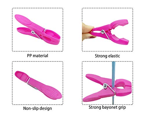 UMILIFE Clothes Pegs Pack of 50, Strong Plastic Pegs Quality Laundry Pegs Clips Multicolors Clothes Pins for Washing Line Windproof Supplies Grip