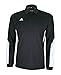 adidas Mens Climalite Long Sleeve Sideline Polo (XX-Large, Black White, Regular)