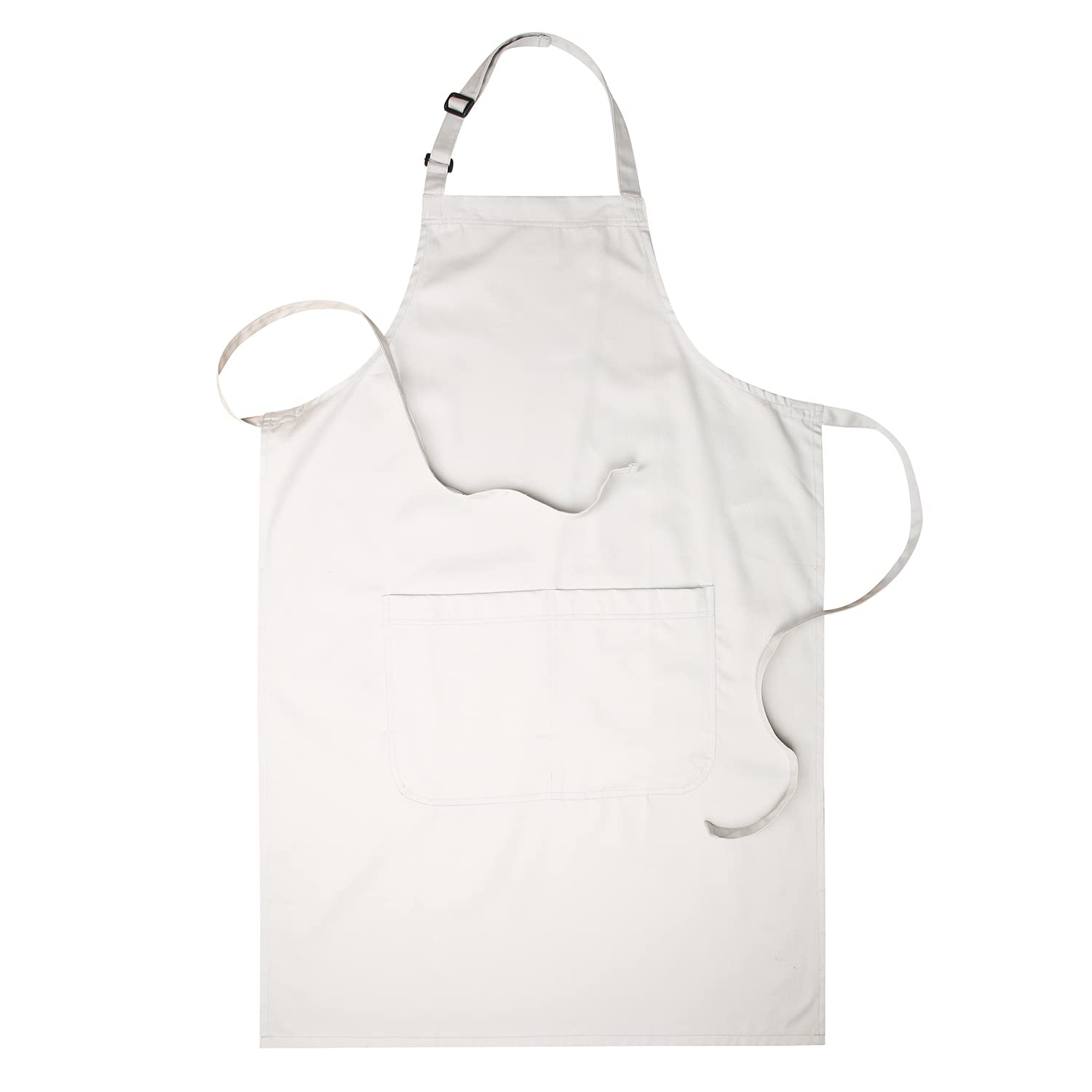Bronta Mill Plain Unisex Chef Work DIY Apron with Twin Pockets - Stone