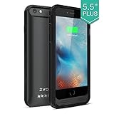 iPhone 6S Plus Battery Case, iPhone 6 Plus Battery Case, ZVOLTZ ZT6+ iPhone 6/6S Plus Battery Case (5.5 Inches) - [Black/Black] - 4000mAh External Protective Charging Case Extended Backup Battery Pack