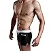 MASS21 Men's Swimming Boxer Shorts Solid Color Swimwear with Pocket & Drawstring