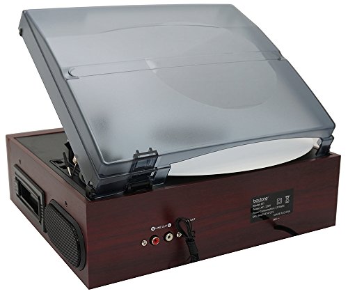 Boytone-BT-17DJM-C-3-Speed-Stereo-Turntable-2-Built-in-Speakers-Digital-LCD-Display-AMFM-USBSDAUX-CassetteMP3-WMA-Playback-Recorder-Headphone-Jack-Remote-Control