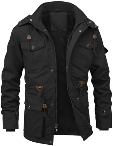 Men's Button Down Corduroy Jacket Long Sleeve Sherpa Lined Trucker