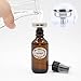 Pack of 12, 2 oz Amber Glass Bottles with Black Fine Mist Sprayers by Mavogel, Including 2 Extra Black Fine Mist Sprayers, 2 Stainless Steel Mini Funnel, 2 Transfer Pipettes, 12 Bottle Labels