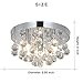 Crystal Chandeliers Lighting Sold By RH RUIVAST, Flush Mount Ceiling Light 3*G9 Lights Fixture, H9.85’’ x W5.7’’ ,Mini Style Modern Ceiling Lamps Used for Bedroom Dining Room Study Balcony and Aisle