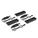 Holyton 3PCS 3.7V 500mAh Modular Li-po Batteries and 3 USB Charging Cables for Holy Stone HS160 JJRC H47 Eachine E56 GoolRC T47 Selfie RC Quadcopter Drone