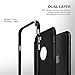 iPhone 7 Case, MINIMALISM 2 in 1 Ultra Thin and Slim TPU Shockproof Protective Case Coated Carbon Fiber Finish Surface with PC Hard Frame for Apple iPhone 7 (4.7')(2016) - Black