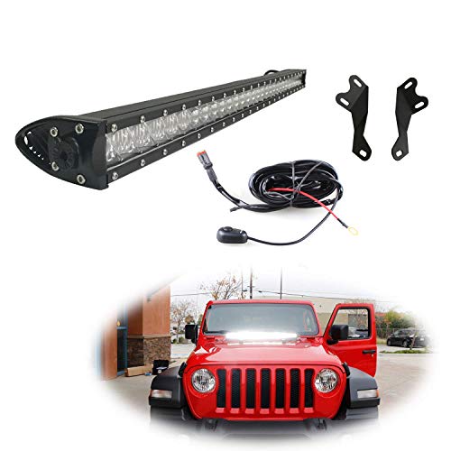 Buy SXMA Hood 30inch LED Light Bar Kit For 2018up Jeep Wrangler JL