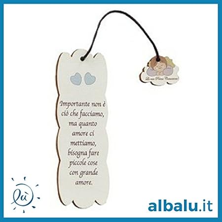 Sconosciuto Bomboniere Comunione Maschio 6 Pezzi Segnalibro Legno Bambino Angioletto Comunione 5x15 Cm Con Frasi Amazon It Casa E Cucina