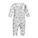 Owlivia Organic Cotton Baby Boy Girl Zip up Sleep N Play, Footless, Long Sleeve(3-6 Months, Feather Mauve)