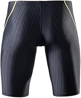 MY KILOMETRE Jammer Swimsuit Mens Solid Long Racing Training Black S view 4