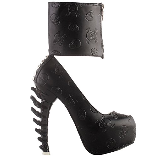 SHOW-STORY-Punk-Skull-Print-Zipper-Ankle-Cuff-Hidden-Platform-Bone-Heel-Club-PupmsLF80667
