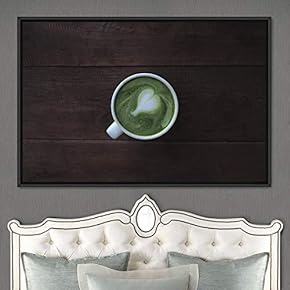 signwin Framed Canvas Wall Art Matcha Latte Coffee...
