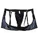YiZYiF Men's Trunk Underwear Faux Leather Jockstraps Boyshorts Boxer Briefs Medium