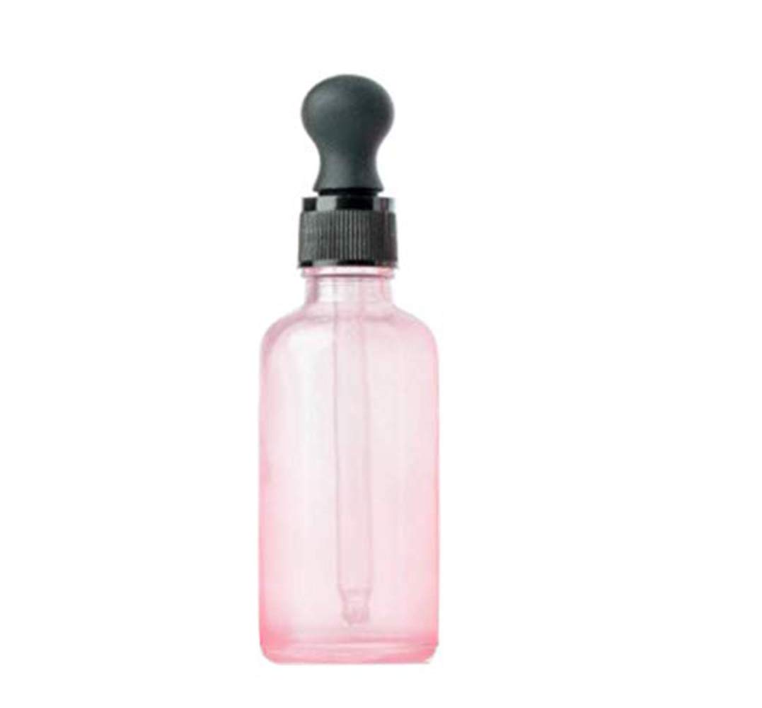 1PC Pink Glass Essential Oils Dropper Bottles Container For Eye Drop Dropping (100ML /3.4oz): Beauty