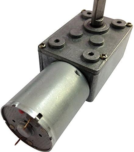 Tsiny 12 V Reversible Electrical DC Worm Gear Worm Gear Motor Low Speed 2 RPM for Drive Replacement Parts by DC