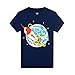 Aiqie Space Rocket Boys Short Pajamas Set 2 Piece Kids 100% Cotton Clothes