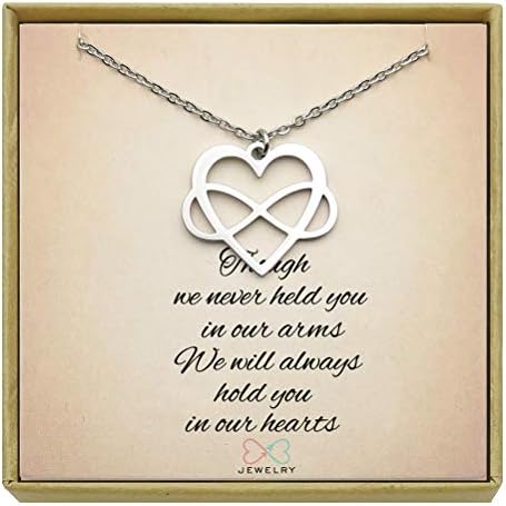 Memorial Jewelry Miscarriage Necklace Infant Child Loss Infinity Heart Necklace Sympathy Gift
